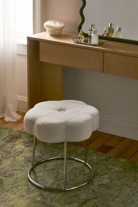 Ciara Flower Boucle Vanity Stool