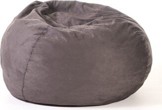 Great Deal Furniture Selena Traditional 5 Foot Suede Bean Bag (Cover Only)