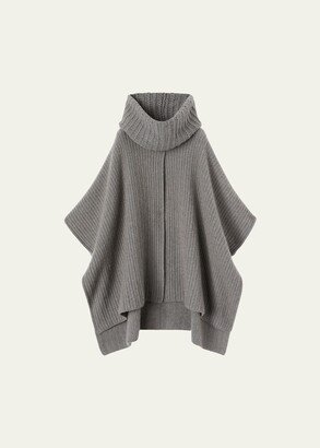 Mant Waipara Turtleneck Cashmere Knit Poncho