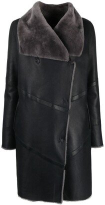 Off-Centre Fastening Fur Coat