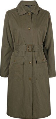 Belted Mid-Length Trench Coat-AB