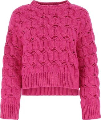 Cable-Knit Crewneck Sweater-AA