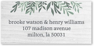 Address Labels: Framed Floral Date Address Label, Grey, Address Label, Matte