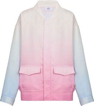 x Evian gradient-effect bomber jacket