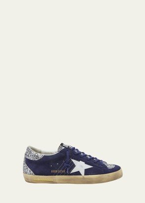Superstar Suede Glitter Low-Top Sneakers-AB