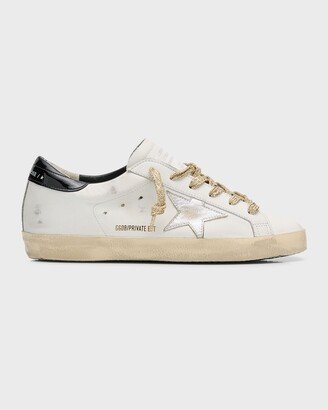 Superstar Mixed Leather Low-Top Sneakers-AE