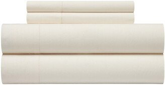 Beige Solid Washed Microfiber Sheet Set - Twin Size