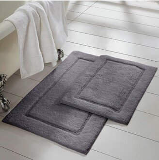 Modern Threads 2 Pack Non-Slipping backing Bath Mat Set, Charcoal