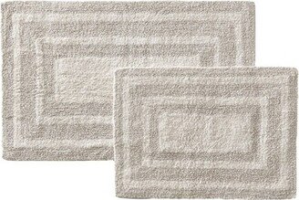 2pc Logan Bath Rug Set Gray