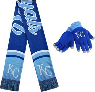 Foco Women's Kansas City Royals Gloves and Scarf Set