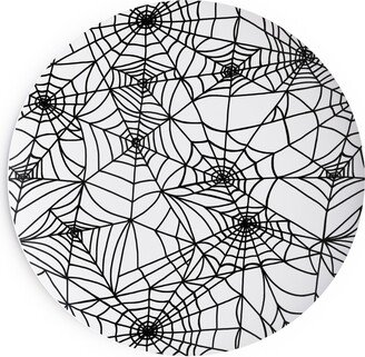 Salad Plates: Spooky Spider Web Salad Plate, White