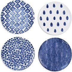 Santorini Assorted Salad Plates, Set of 4