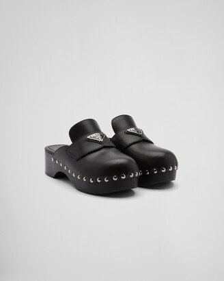 Studded Leather Clogs-AC