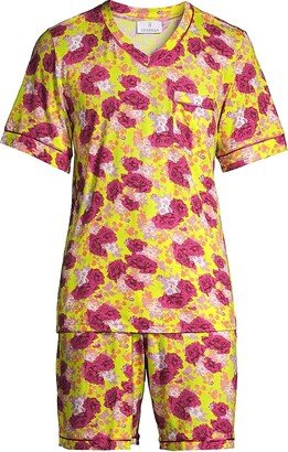 Bella Floral Cotton-Blend Pajamas