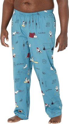 Comfort Stretch Woven Sleep Pants - Tall (Light Teal Buddy The Dog) Men's Pajama