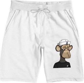 Bored of Directors Board of Directors Ape With Marine Cap Men's White Sleep Pajama Shorts-XL