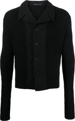 Blazer-Style Wool Cardigan