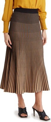 Ombré Sweater Knit Maxi Skirt