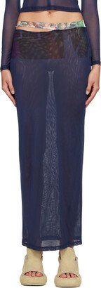 Navy Prom Maxi Skirt