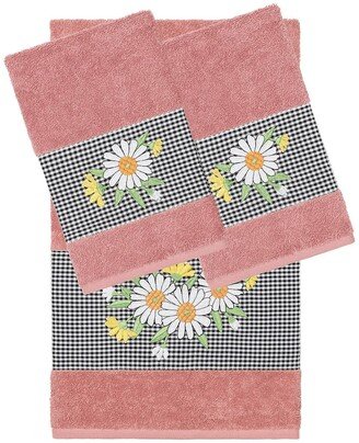 Daisy 3-Piece Embellished Towel - Tea Rose