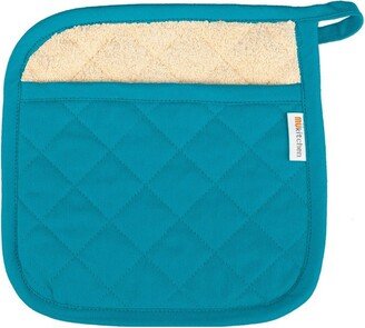 MU Kitchen 100% Quilted Cotton Pot Holder, 9-inch by 9-Inch, Aquamarine