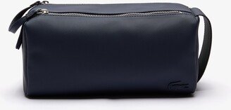 Unisex Classic Double Zip Petit Piqué Toiletry Bag