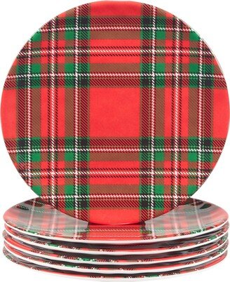 Christmas Plaid 11 Set of 6 Salad Plate