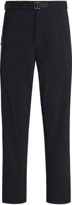 Belted Straight-Leg Trousers-AF