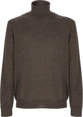 Turtleneck Knit Jumper-AE