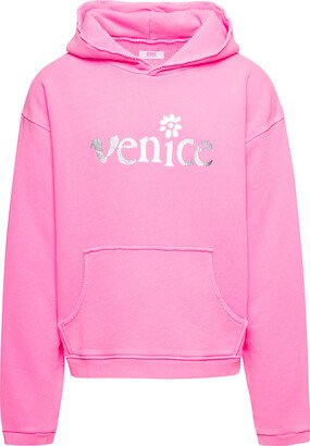 Unisex Silver Print Venice Hoode Knit-AA