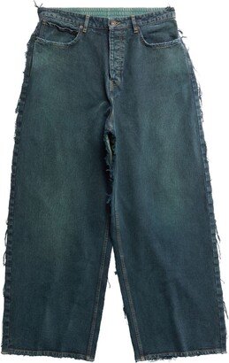 Wide-Leg Panelled Jeans-AA