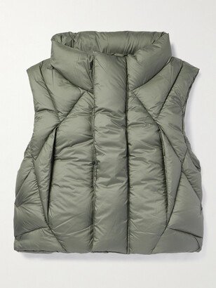 Entire Studios Grid Cropped Quilted Shell Down Gilet