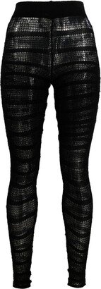 VITELLI Sheer-Panel Detail Leggings