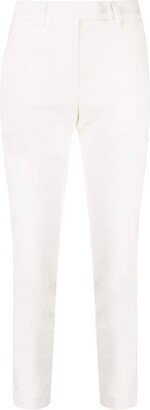 Skinny-Cut Cotton Blend Trousers