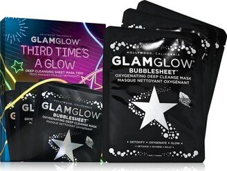 3-Pc. Third Time's A Glow Bubblesheet Deep-Cleansing Sheet Mask Set, Macy's Exclusive