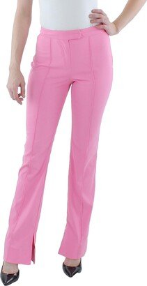 Carmine Womens Split Hems Pleated High-Waist Pants