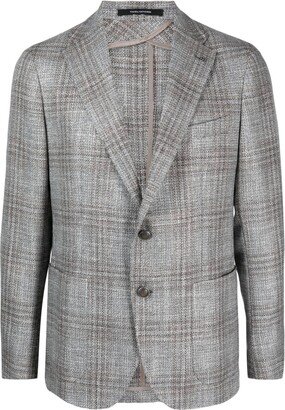 Check-Pattern Virgin Wool Blazer