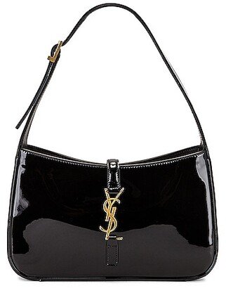 Le 5 A 7 Patent Hobo Bag in Black