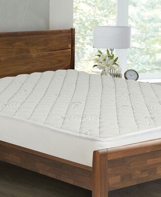 All-In-One Charcoal Effects Odor Control Cooling Fitted Mattress Pad, King