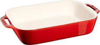 Ceramic 10.5-inch x 7.5-inch Rectangular Baking Dish - Cherry