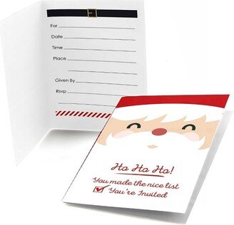 Big Dot of Happiness Jolly Santa Claus - Fill-in Christmas Party Invitations (8 Count)