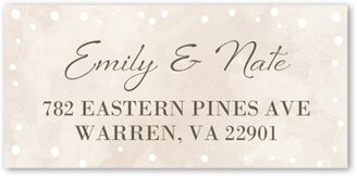 Address Labels: Draping Lights Address Label, Beige, Address Label, Matte