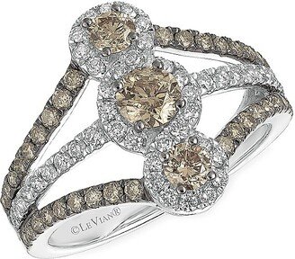 Chocolatier® 14K Vanilla Gold®, Chocolate Diamond® & Vanilla Diamond® Ring/Size 7