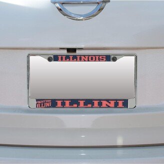 Stockdale Illinois Fighting Illini Small Over Large Mega License Plate Frame