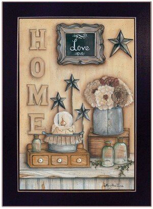 Friends by by Mary Ann June, Ready to hang Framed Print, Black Frame, 14