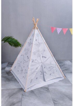 Actual Paintable Teepee Play Tent For Kids - 1pc