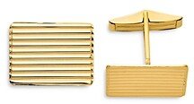 Men's Basketweave Grooved Cuff Links in 14K Yellow Gold - 100% Exclusive