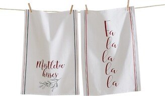 tagltd Fala Mistletoe Kisses Dishtowel A/2