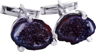 Sutton Sterling Silver Geode Cufflinks