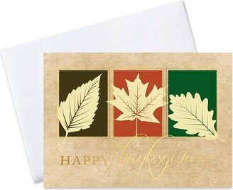 CEO Cards Thanksgiving Foil Printed Greeting Cards Box Set of 25 Cards & 26 Envelopes - TH1801